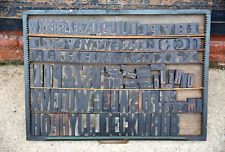Antique vintage Wood Letterpress Print Type Block Letters typeset Tool lot B picture