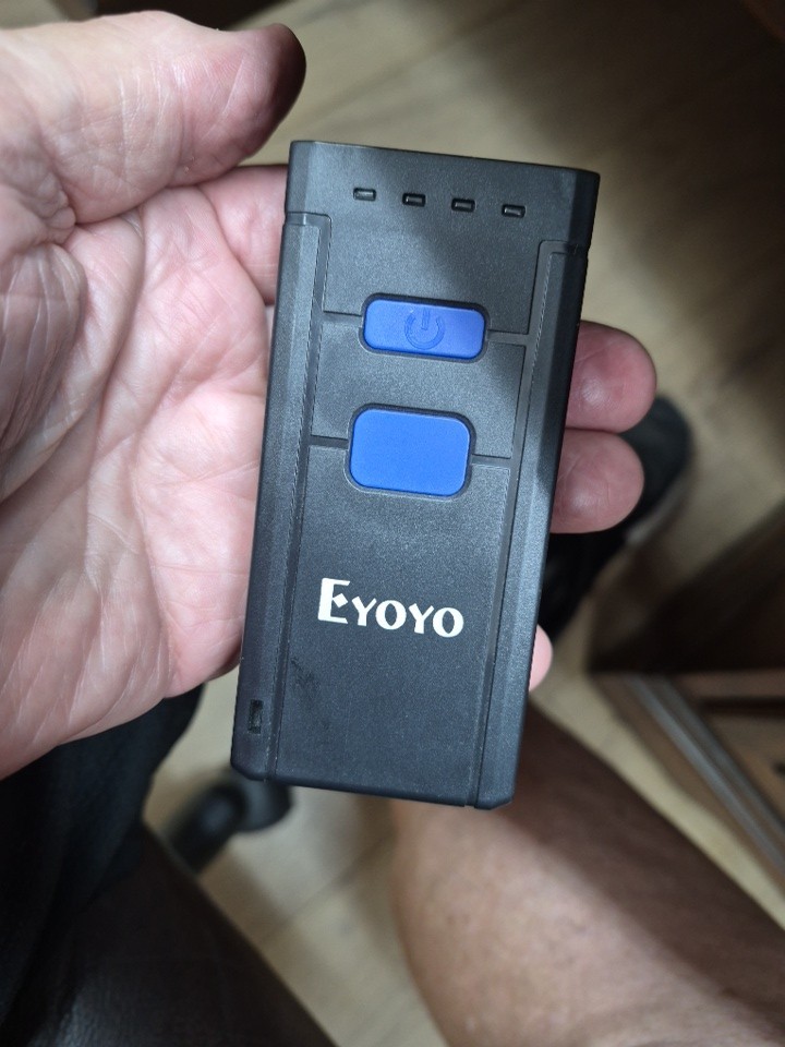 Qty 2 Eyoyo Mini 1D Wireless Barcode Scanners Model EY 2877 1D Book Scanner 