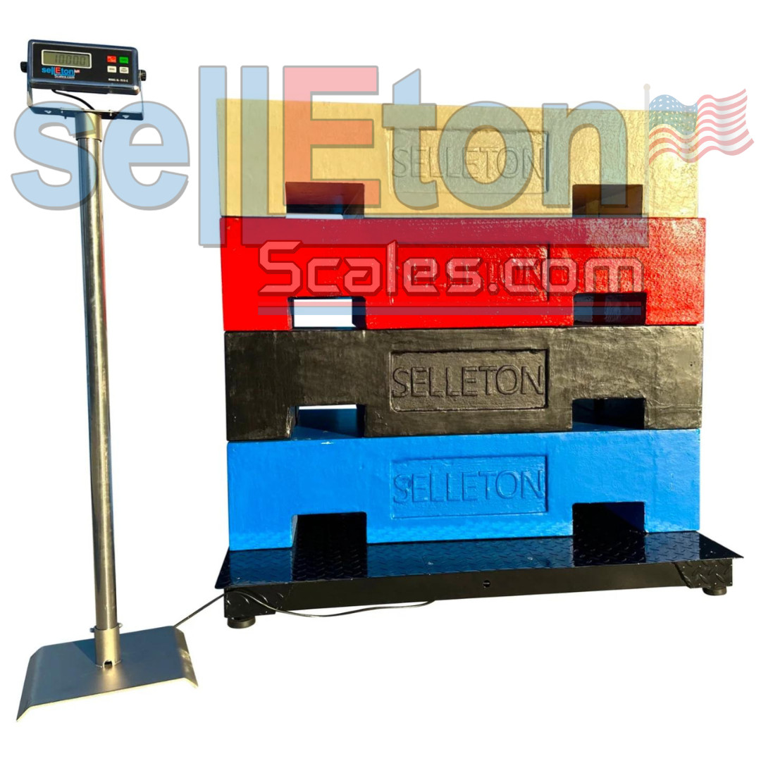 SL-700-4x4 Industrial Floor Scale Pallet 10,000 Lbs X 1 Lb 4'x4' (48