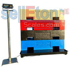 SL-700-4x4 Industrial Floor Scale Pallet 10,000 Lbs X 1 Lb 4'x4' (48