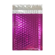 100 #2 Glamour Metallic Pink Metalized Bubble Mailers Envelopes Bags 8.5x12 picture