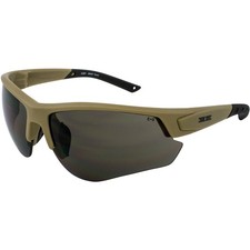 Epoch Eyewear Grunt Tactical Shooting Safety Sunglasses Tan Frames Smoke Lenses picture
