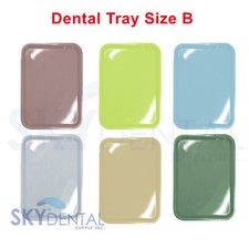 10x Dental Tray Autoclaving Plastic Instrument Flat Trays Size B All colors picture