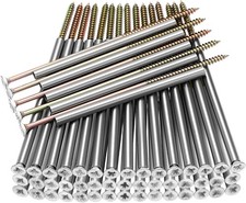 50 Pcs 7in Gutter Screws with Metal Ferrule, White picture