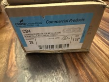 Box of 25 Cooper Crouse-Hinds CB4 Stamped Steel Clamp Back Spacer 1-1/4 Inch picture