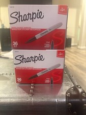 Sharpie Fine Point Permanent Marker Black 2 COUNT of 36pk  - 72 TOTAL markers picture