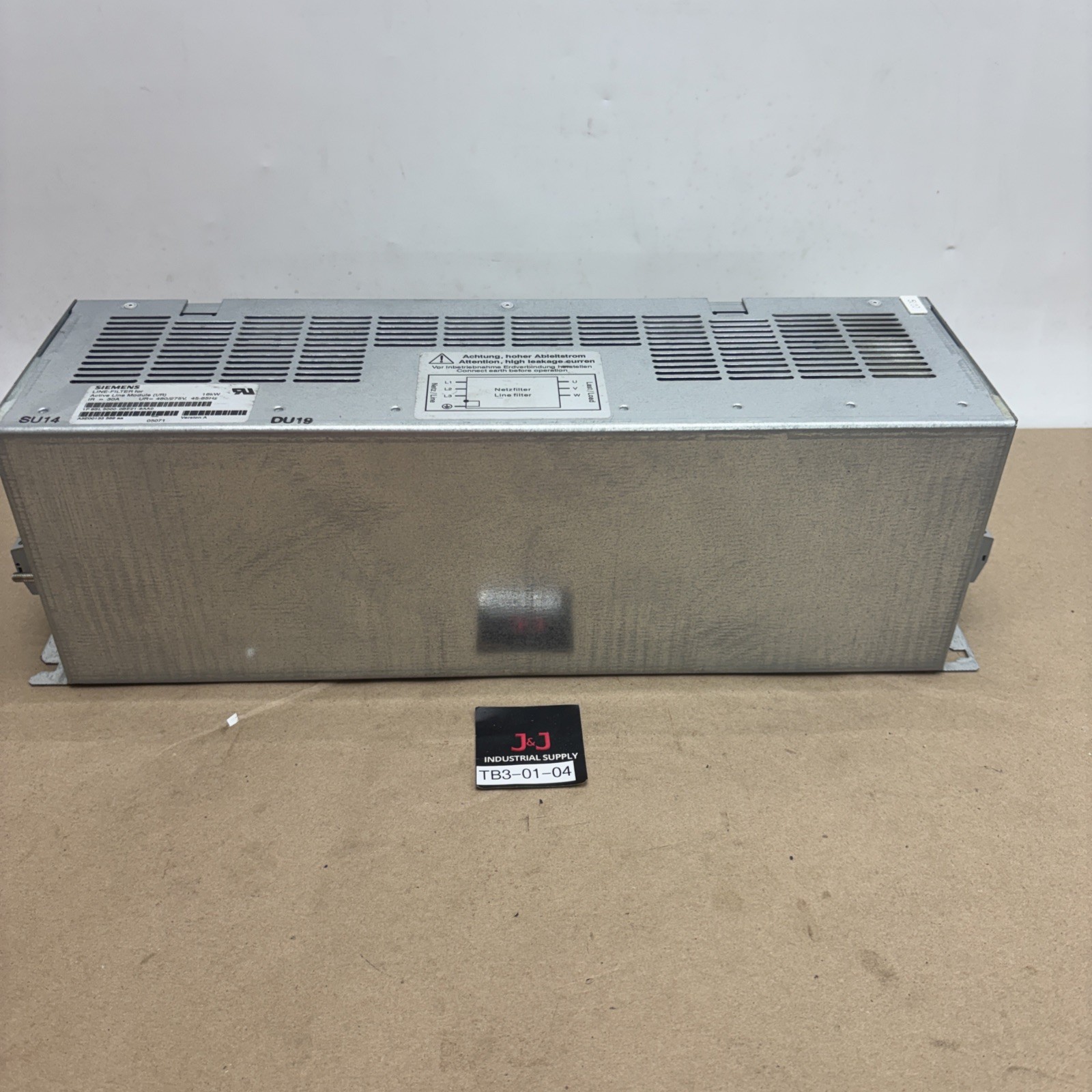 SIEMENS 1P 6SL 3000-0BE21-6AA0 LINE FILTER ACTIVE LINE MODULE 30A 480/275V Used