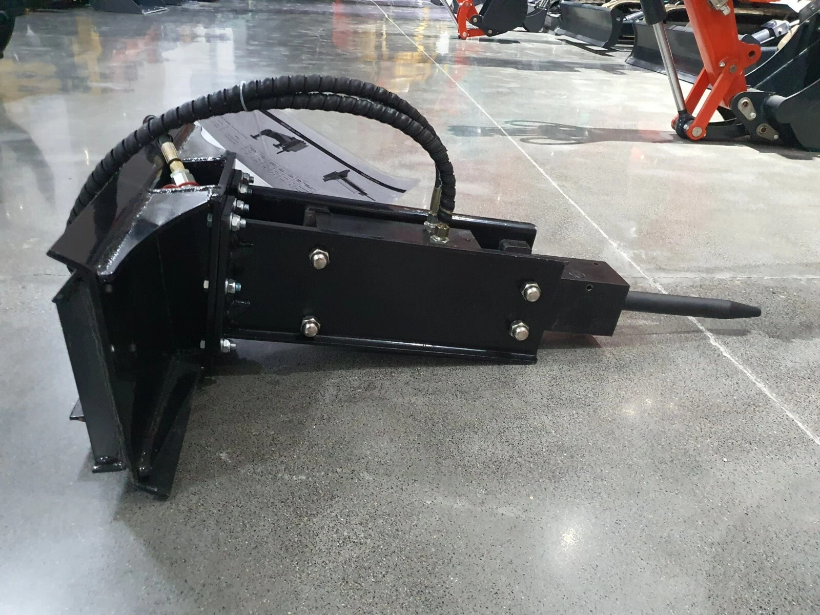 AGT Mini Skid Steer Hydraulic Breaker Hammer Toro Dingo Mount 95kg | M-HMR