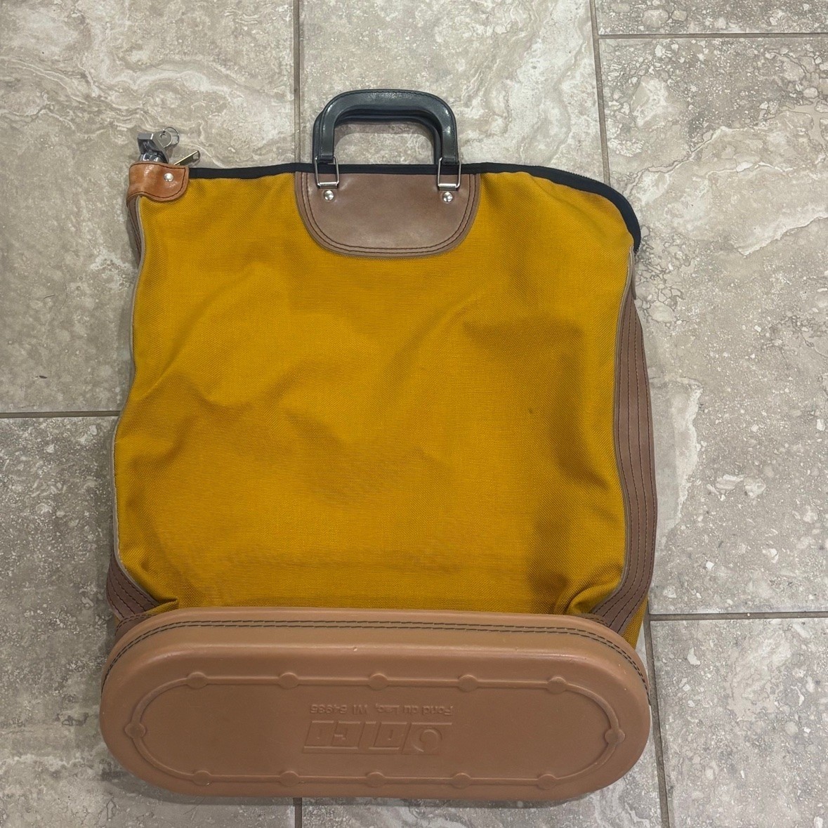 Vintage OTCO Locking Mail Bag Bank Courier Security Transport  Canvas  With Key