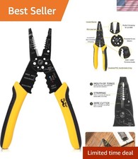 8-Inch Ergonomic Wire Stripper & Cutter - Durable High Carbon Steel Tool picture