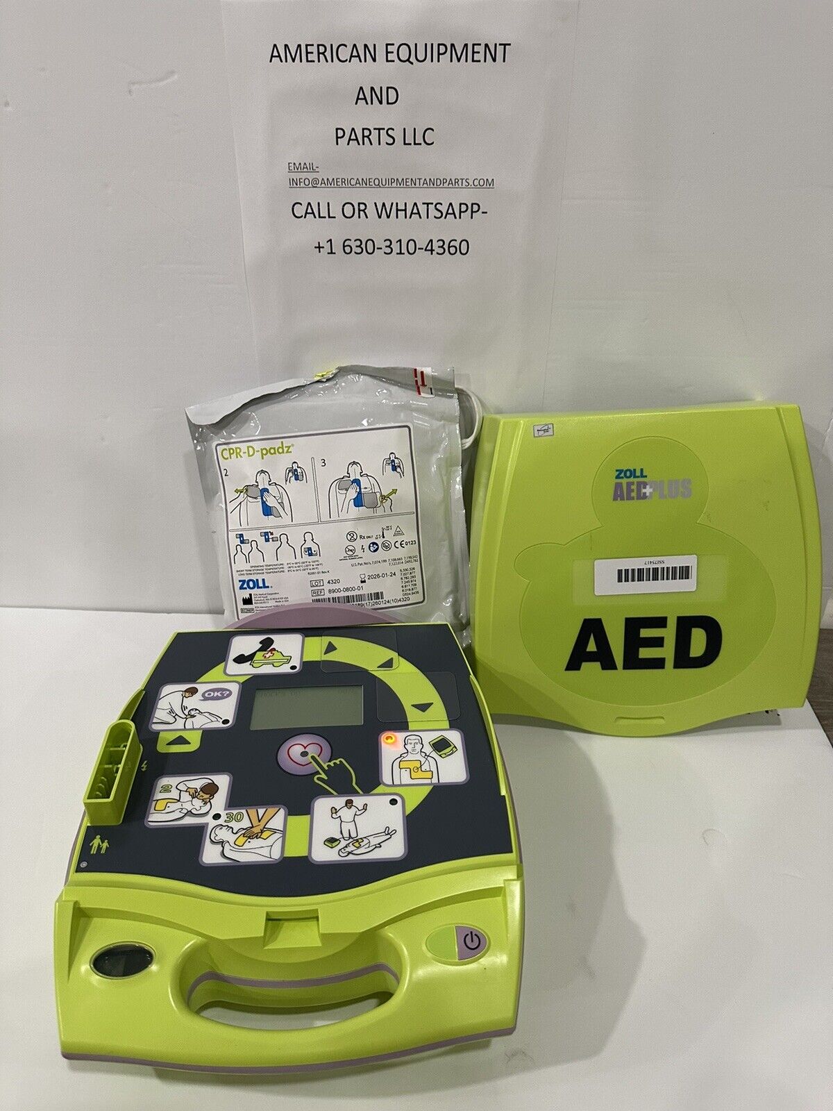 Zoll AED + Plus defibrillator new Battery and Pads expiry 2026. for ...