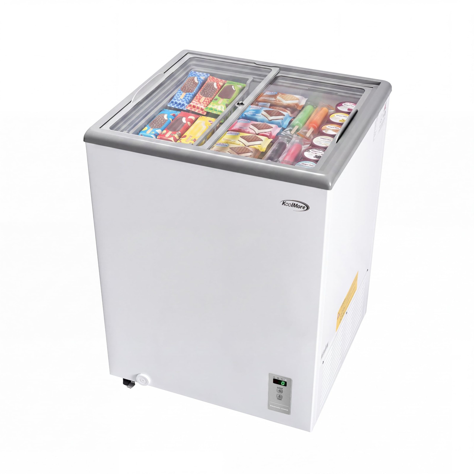 24 in. Commercial Flat Top Ice Cream Display Freezer, NSF Listed, 5 Cu. Ft