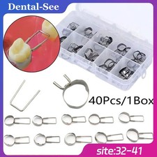 40Pcs Dental Space Retainer Band Molar Adjacent Preformed Space Maintainer 32-41 picture
