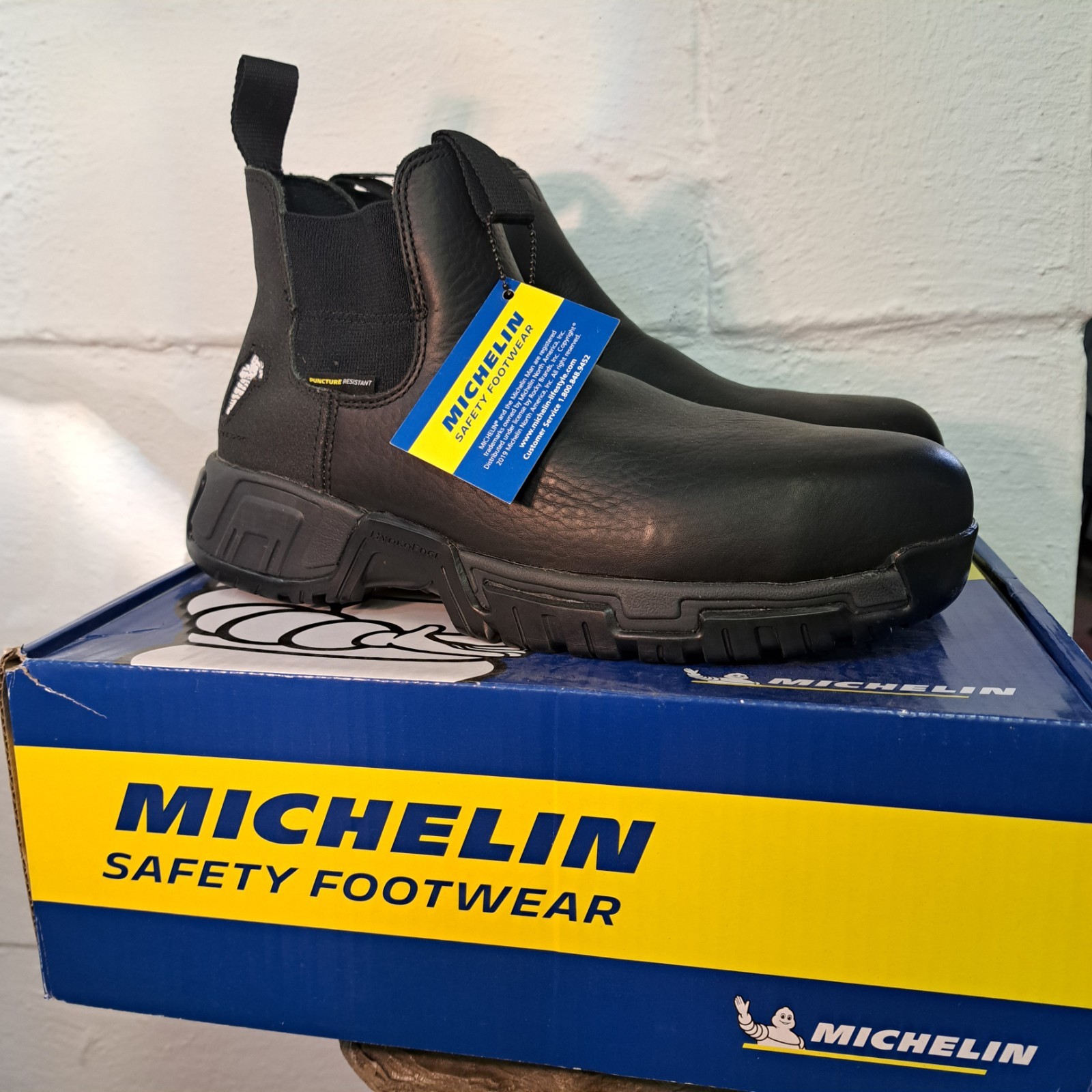 Michelin HydroEdge MIC0008 Mens Alloy Toe Waterproof Work Boot Leather 9.5M ASTM